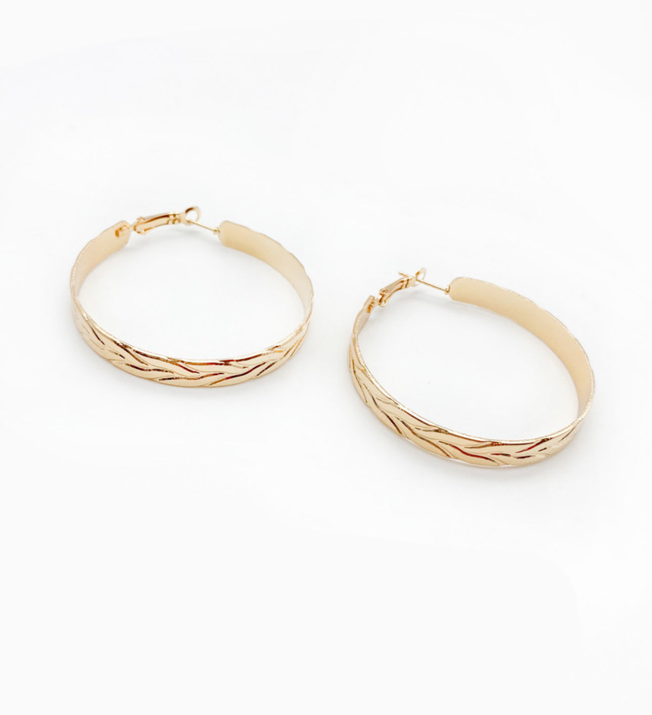 Gold Hoops - Woven