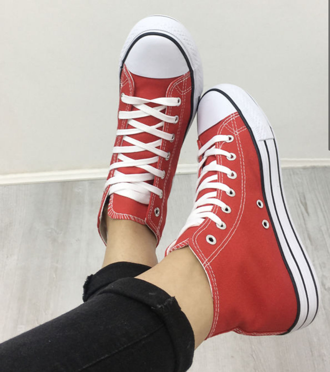 Canvas Hi Tops - Red
