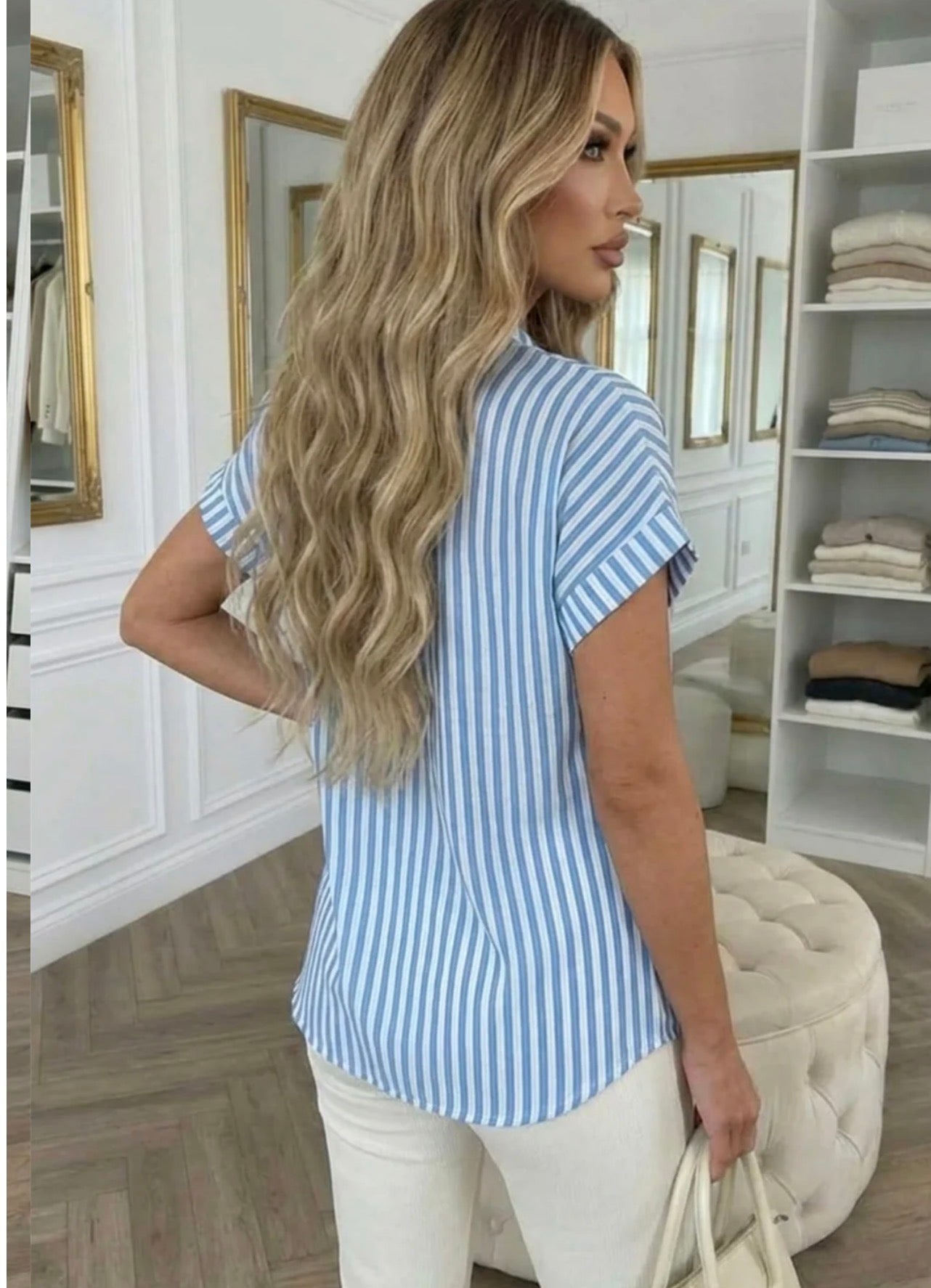 Stripe Blouse - Blue