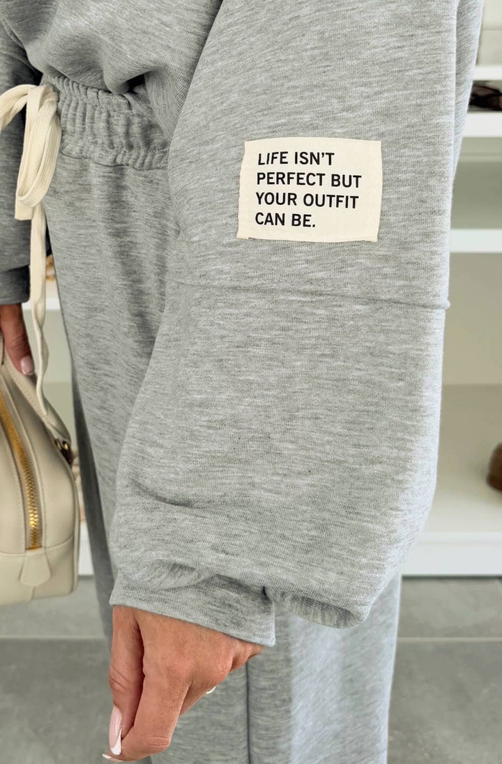 Life Isn’t Perfect Loungeset - Grey