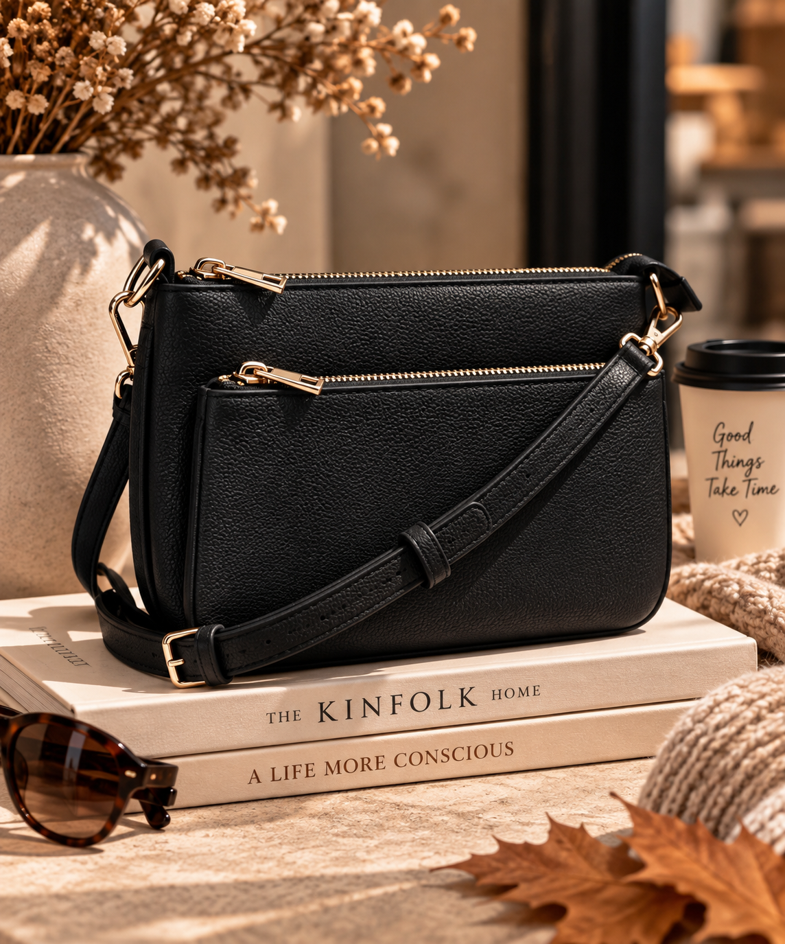 Autumn Crossbody Bags - Black