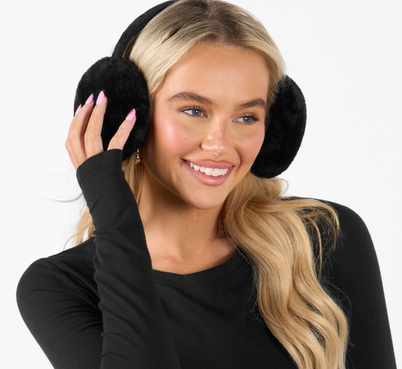Fluffy Ear Muffs - Black