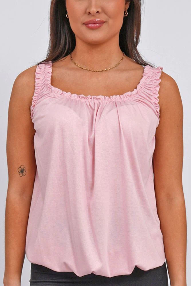 Bubble Hem Vests - 7 colours,