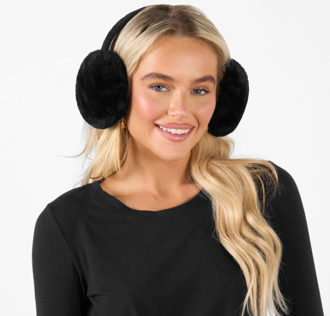 Fluffy Ear Muffs - Black