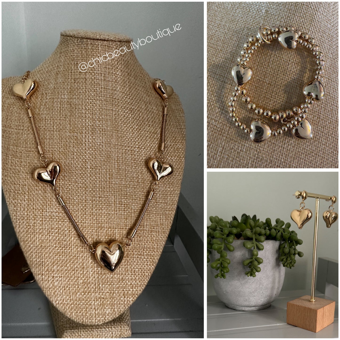 Heart Bracelet - Gold