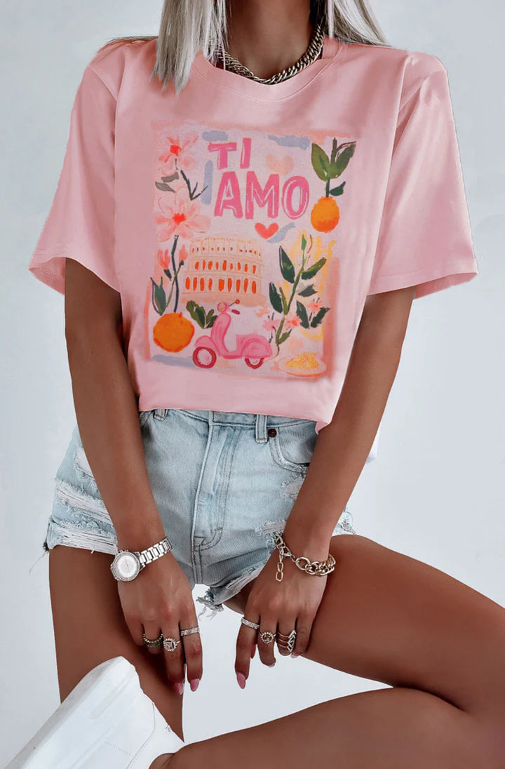 Ti Amo T Shirts - Pink