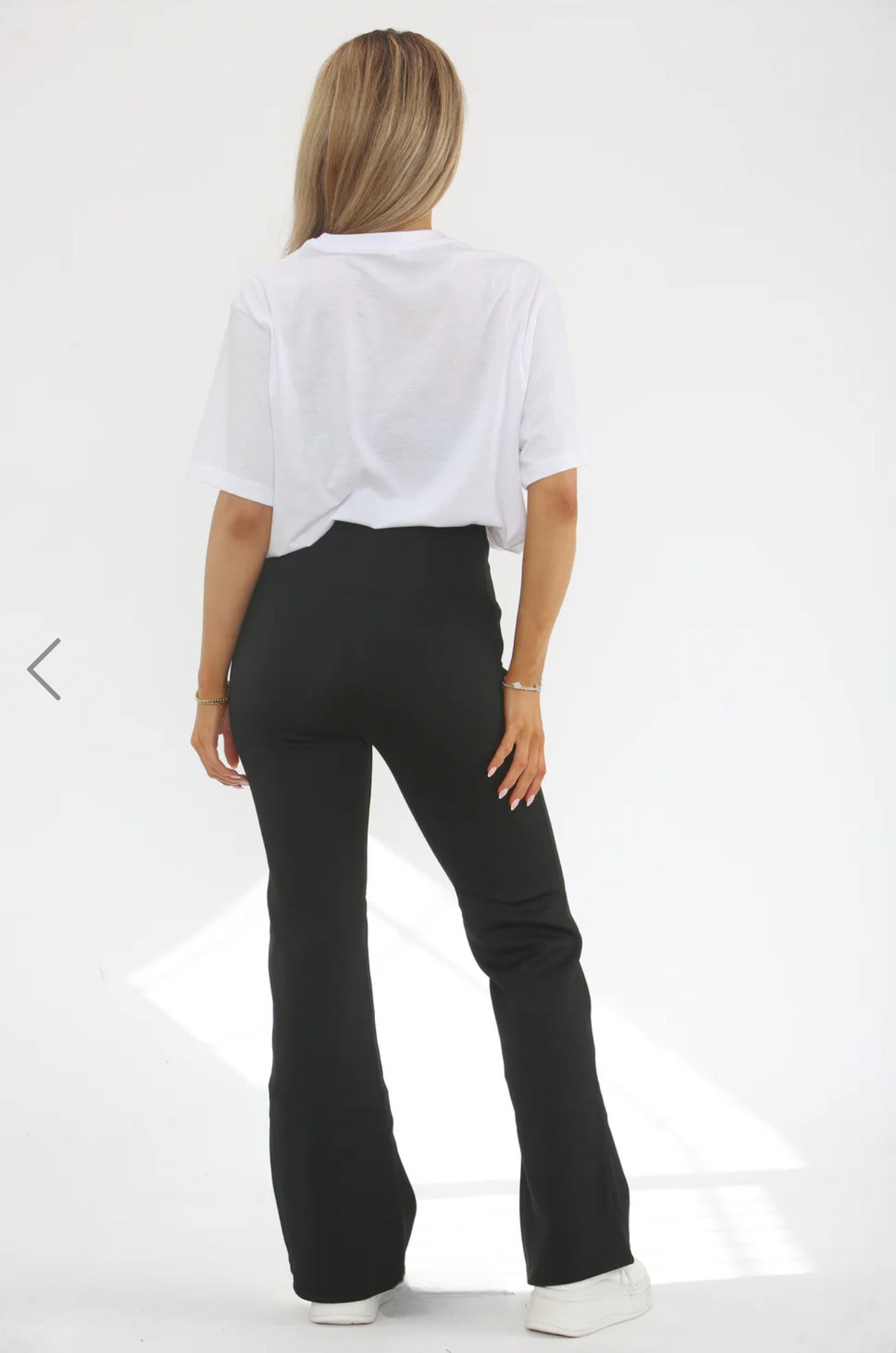 Flare Fleece Lined Trousers - Black