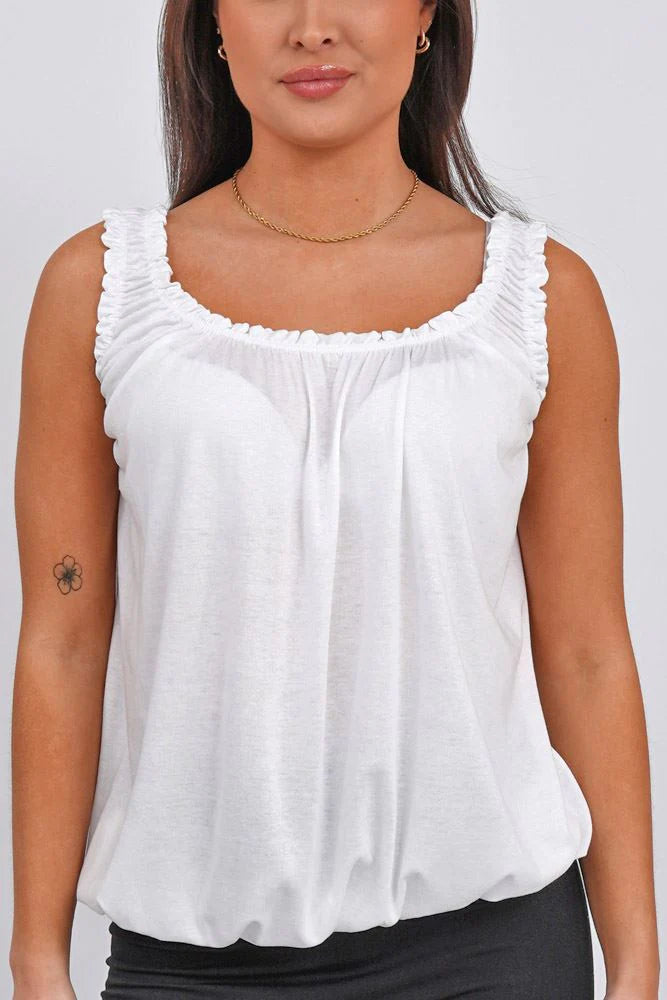 Bubble Hem Vests - 7 colours,
