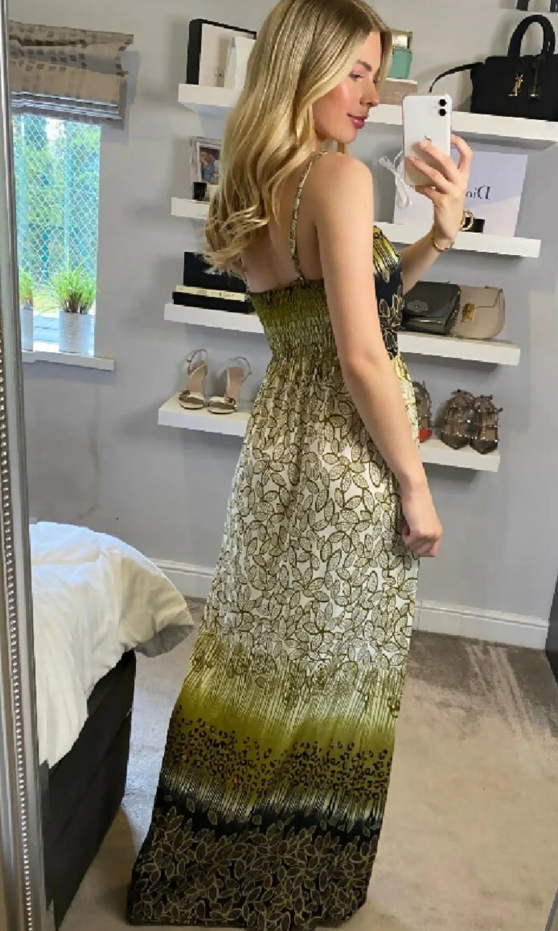 Leaves Maxi Dress - Green
