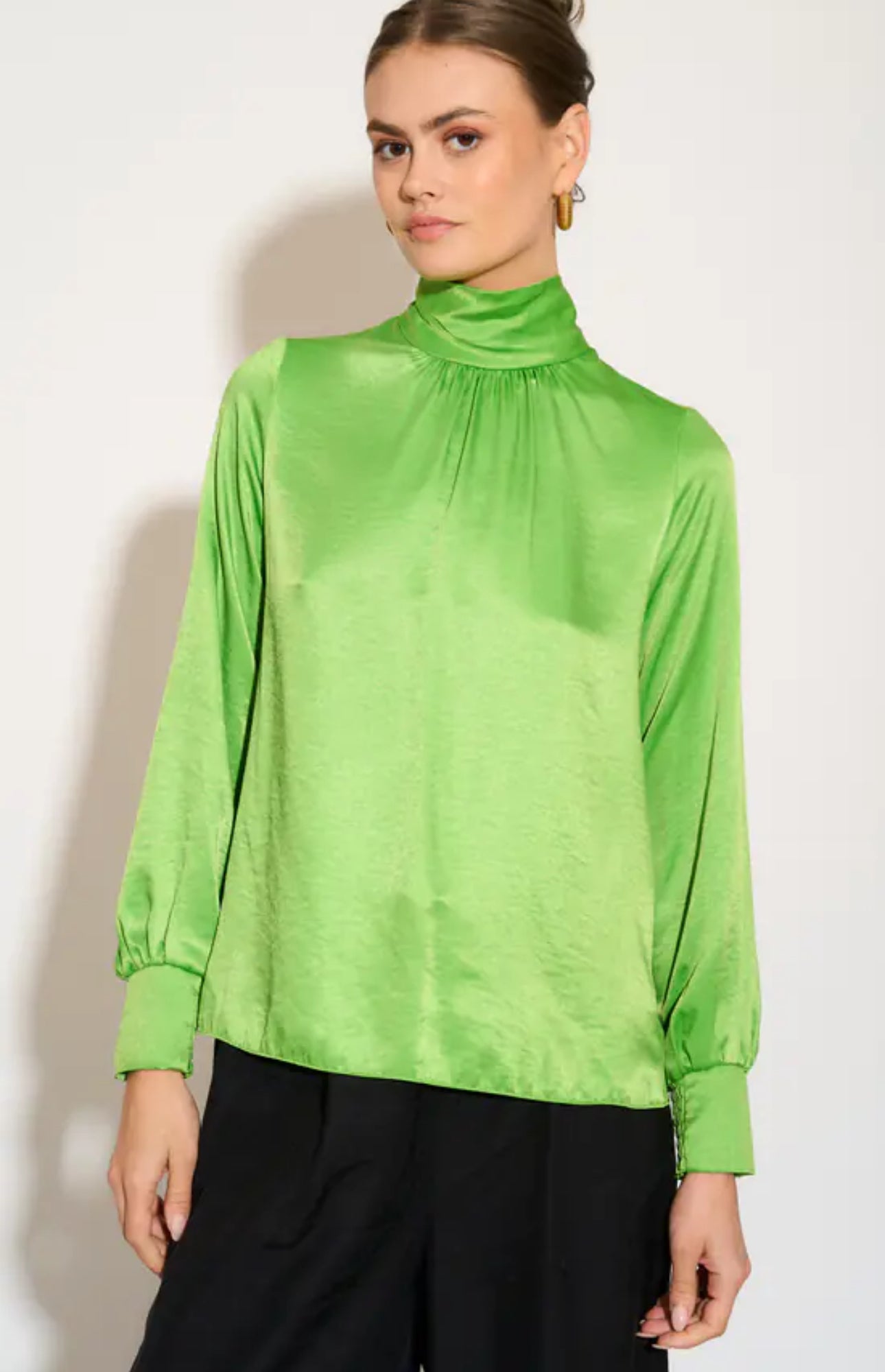 Satin Blouse - Green