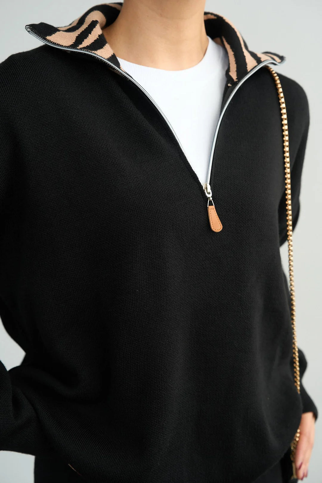 Animal Print Knit - Black