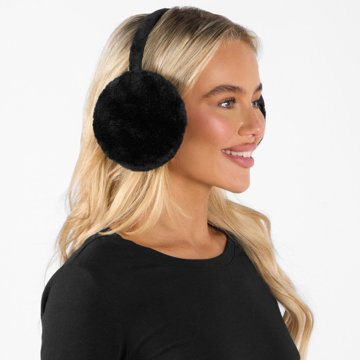 Fluffy Ear Muffs - Black