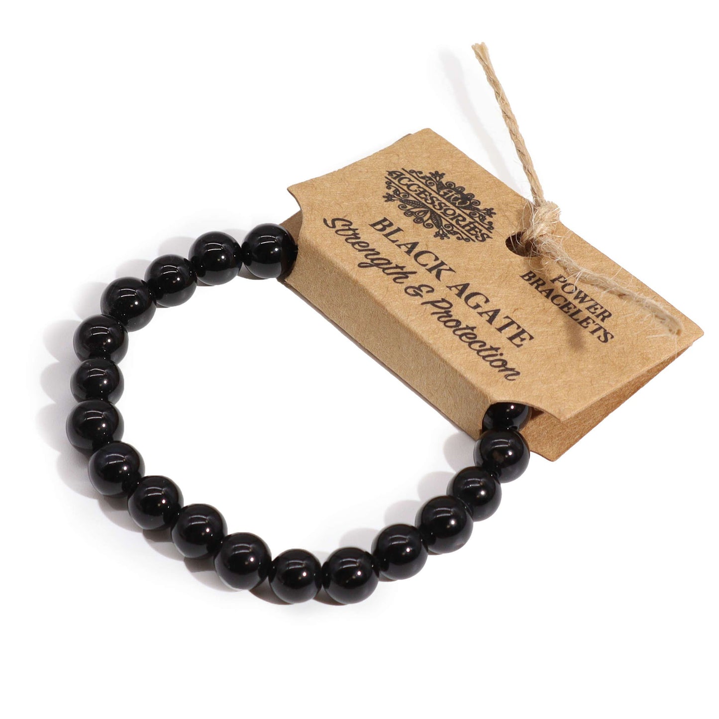 Power Bracelets - Black Agate (Strength & Protection)