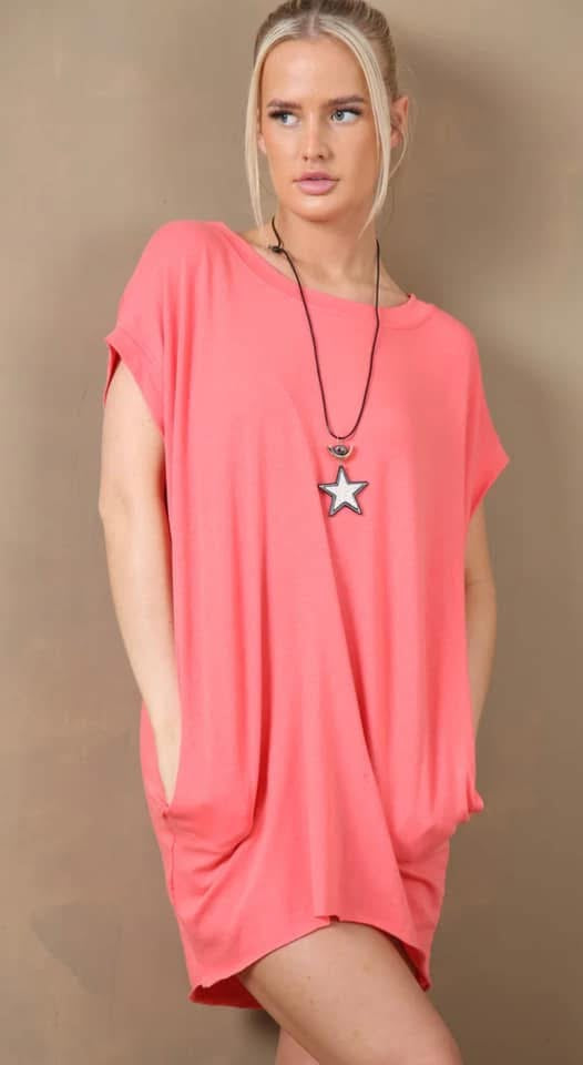 Necklace Pocket T Shirts - 10 colours