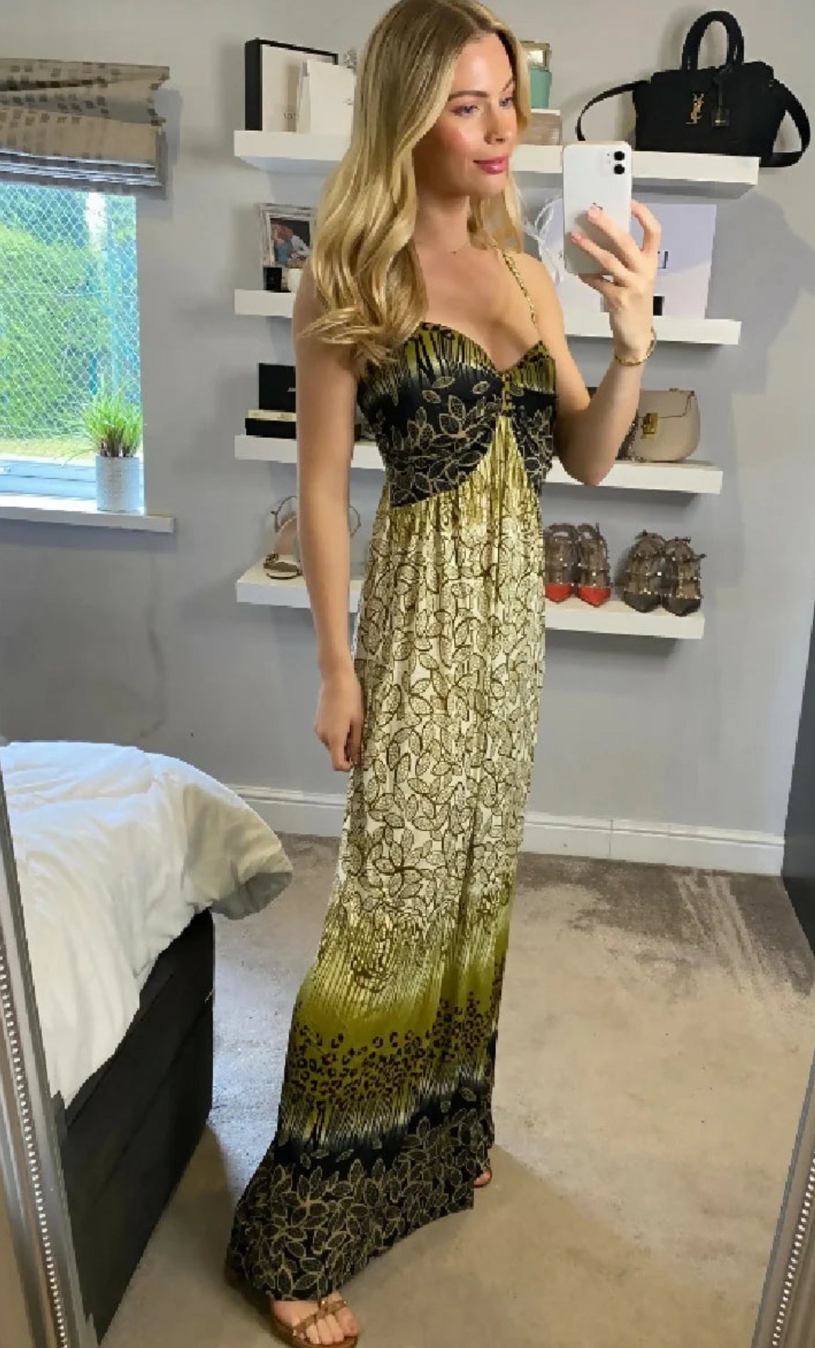 Leaves Maxi Dress - Green