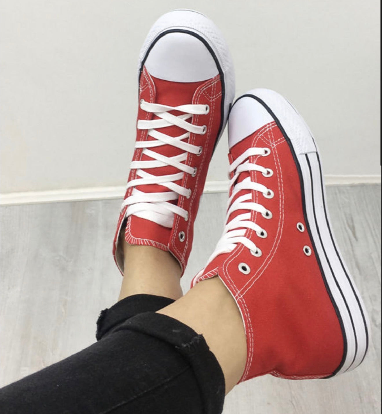 Canvas Hi Tops - Red