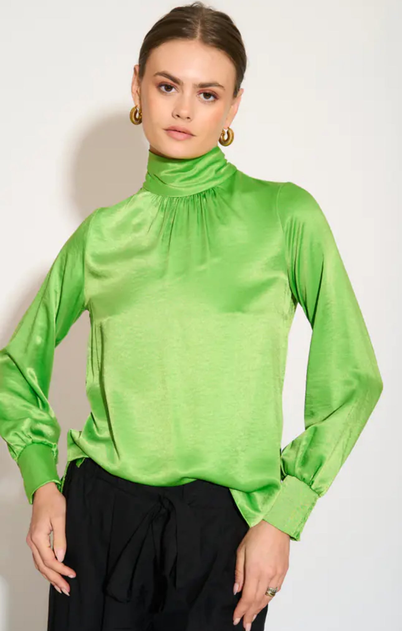 Satin Blouse - Green