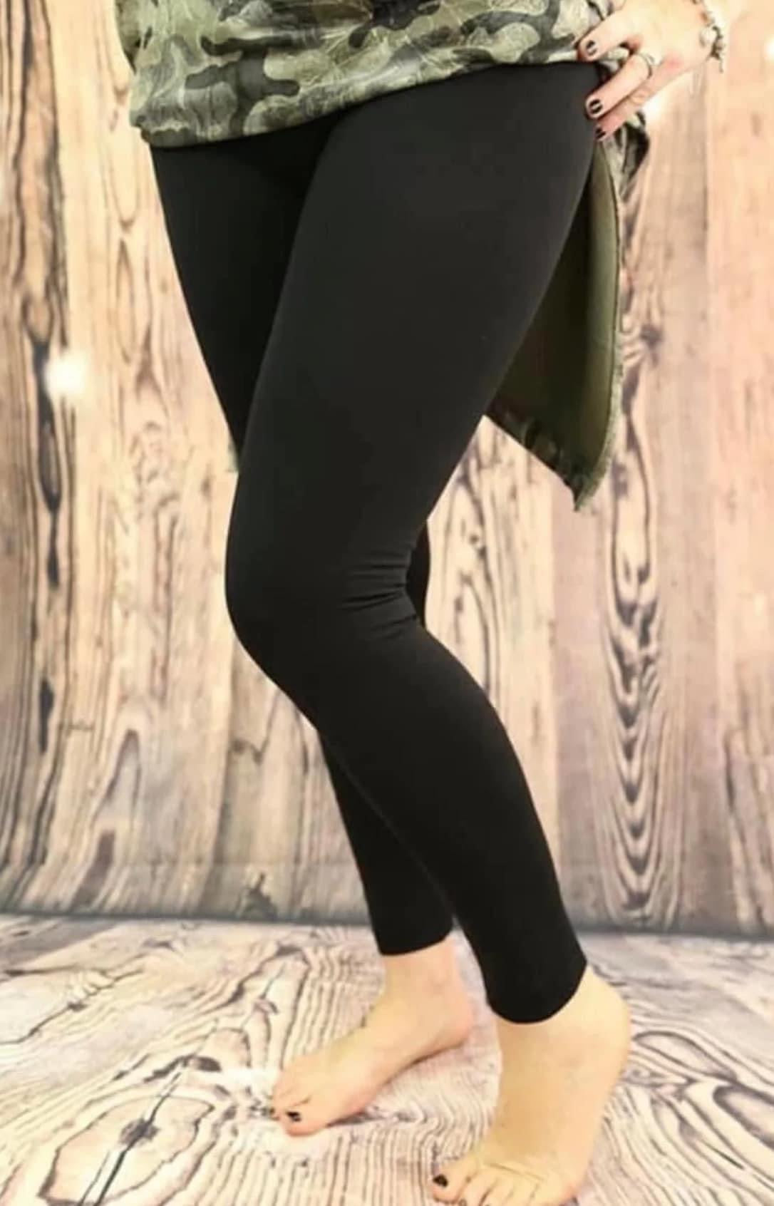 Fleece Lined Leggings - Black