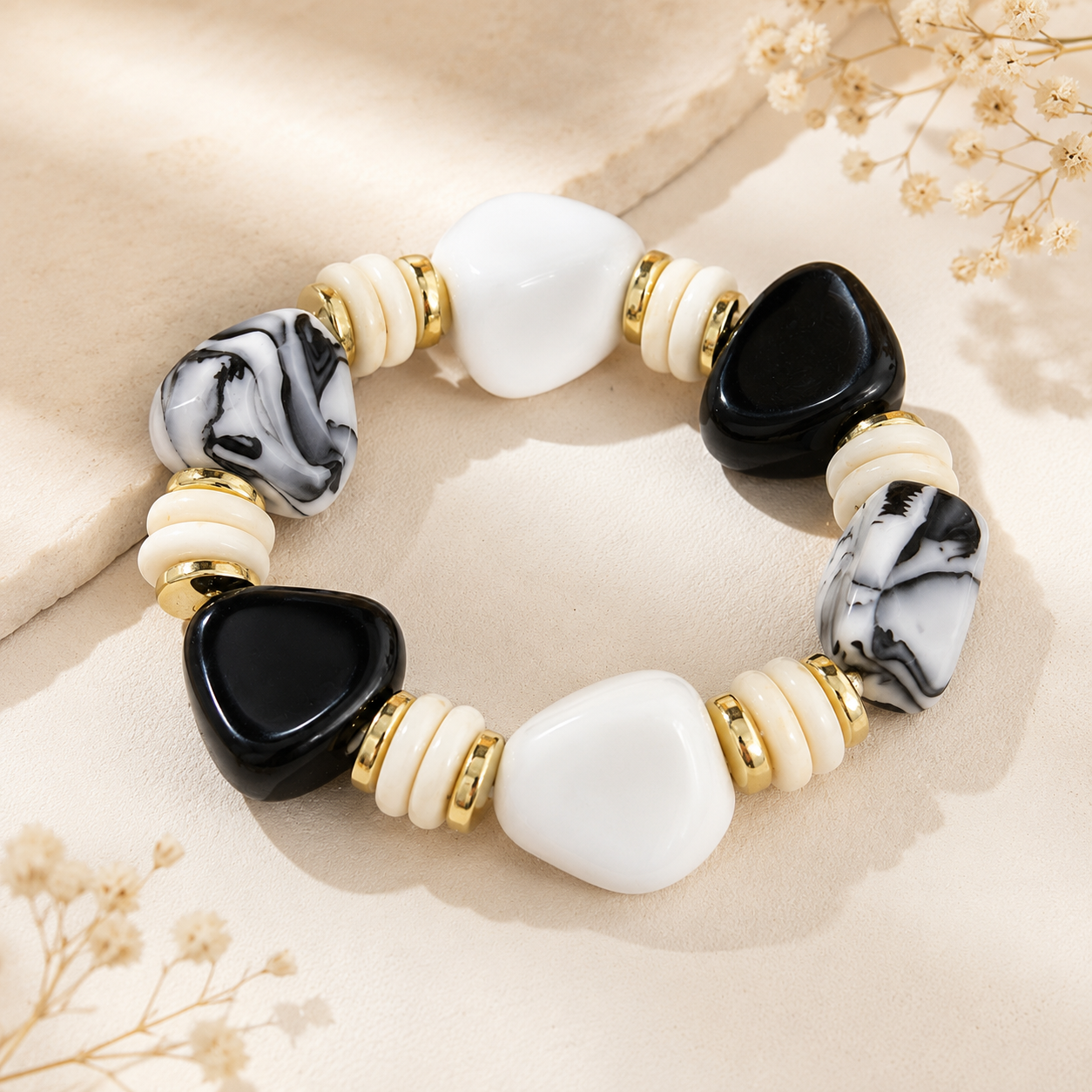 Animal Print Bracelet - Black