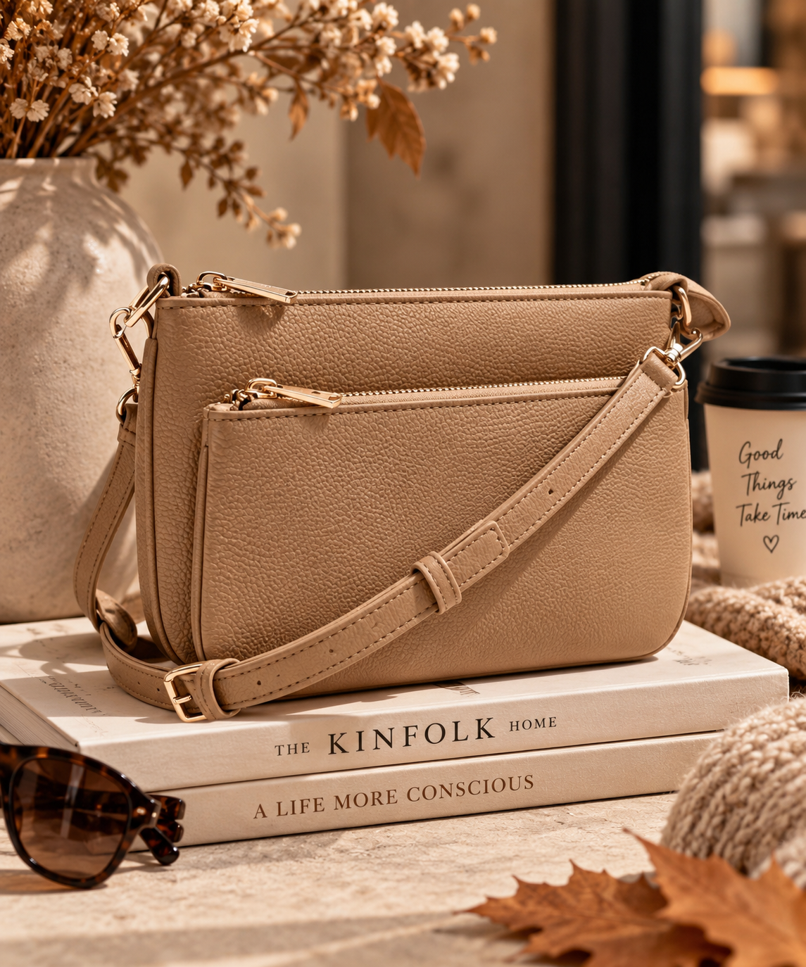 Autumn Crossbody Bags - Tan