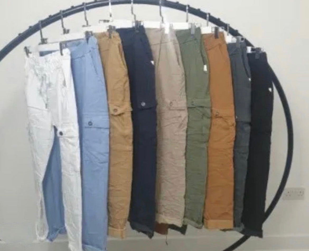 ‘Magic’ Cargo Stretch Trousers - 6 colours