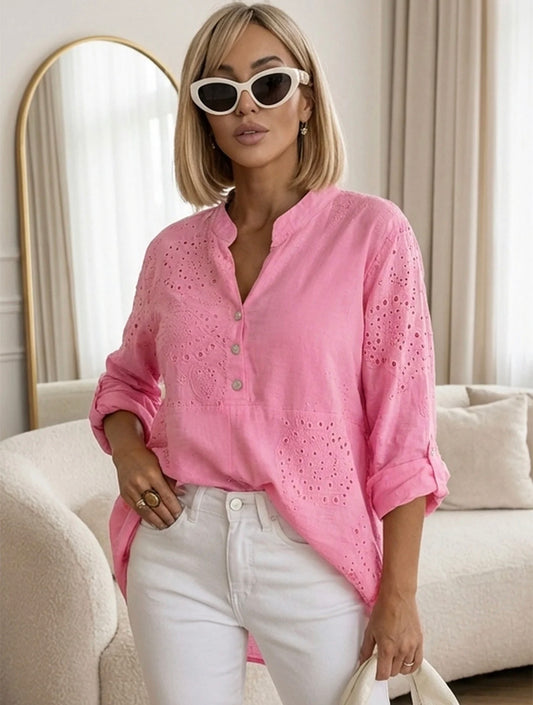 Embroidery Blouse - Pink