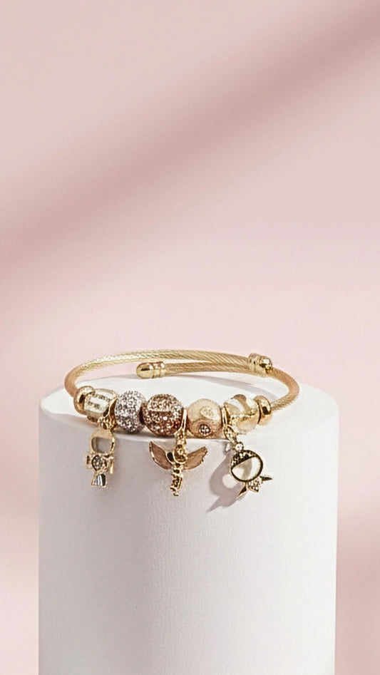 Angel Charm Bracelet - Gold
