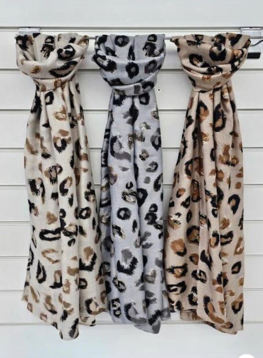 Leopard Scarves - 3 colours