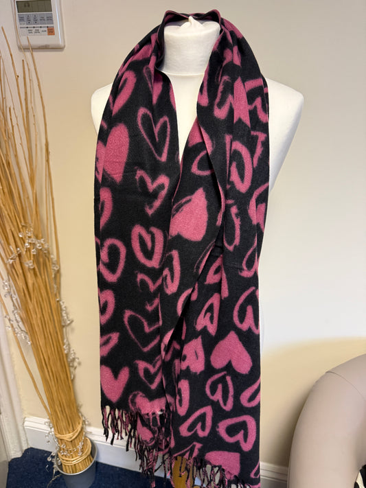 Heart Scarves - Pink/Red