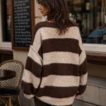 Wide Stripe Knit - Brown