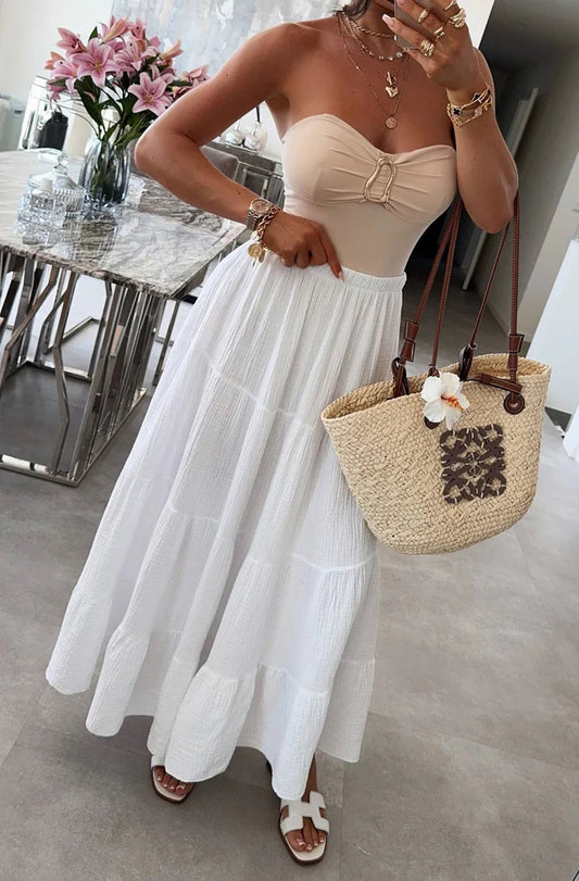 Gypsy Style Skirt - Ivory