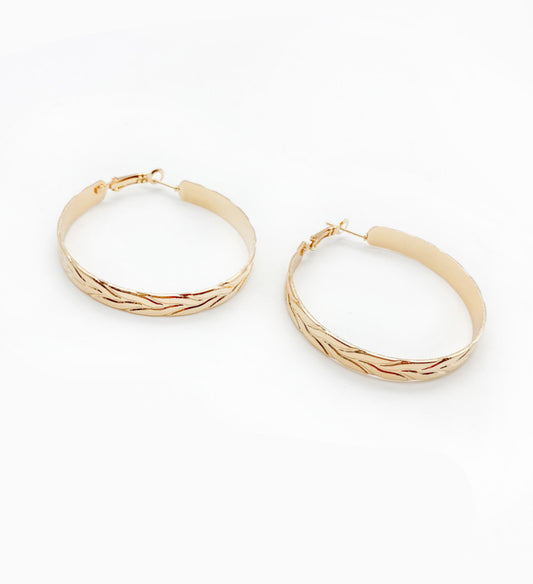 Gold Hoops - Woven