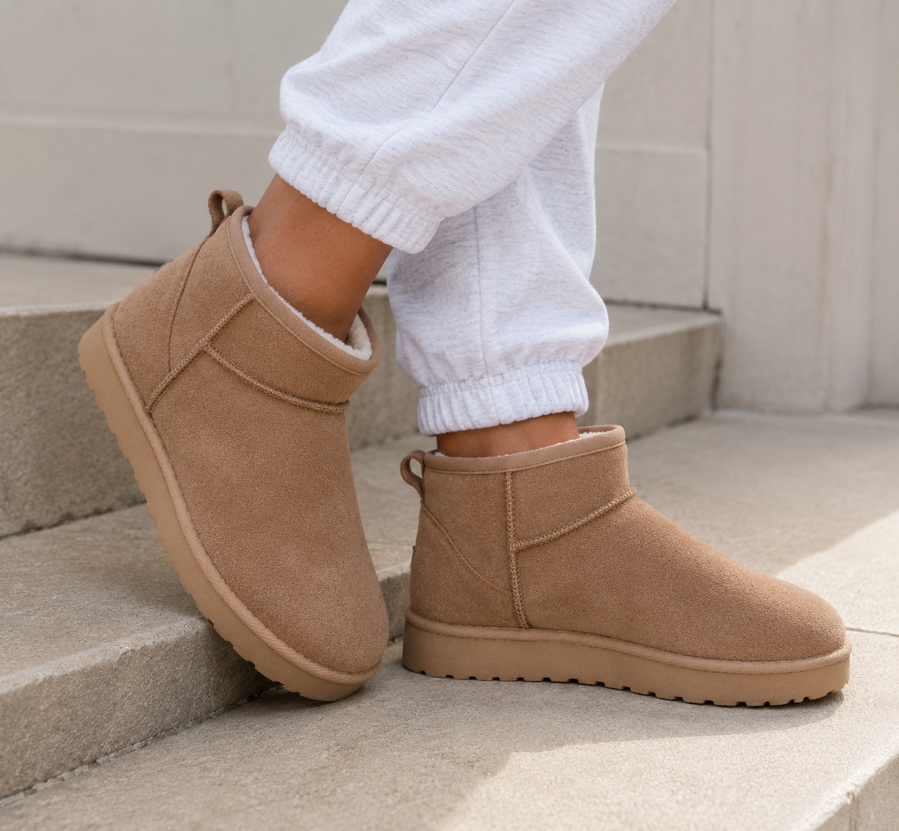 Mini Ankle Boots - Camel