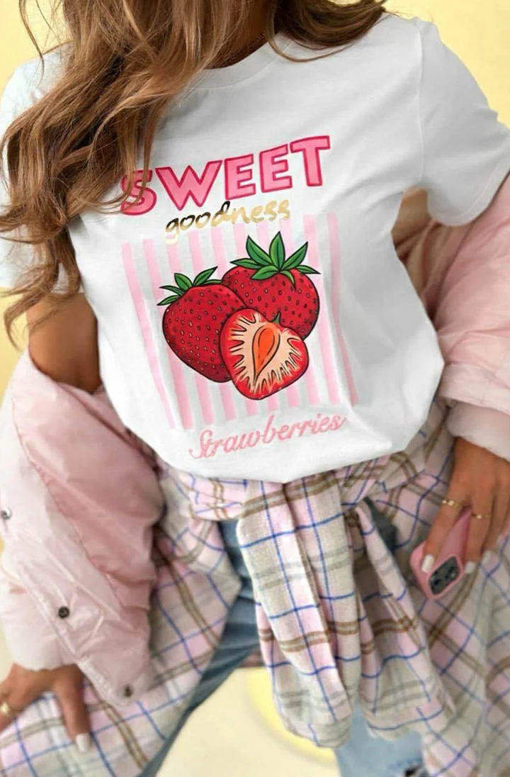 Strawberry Tee - Ivory