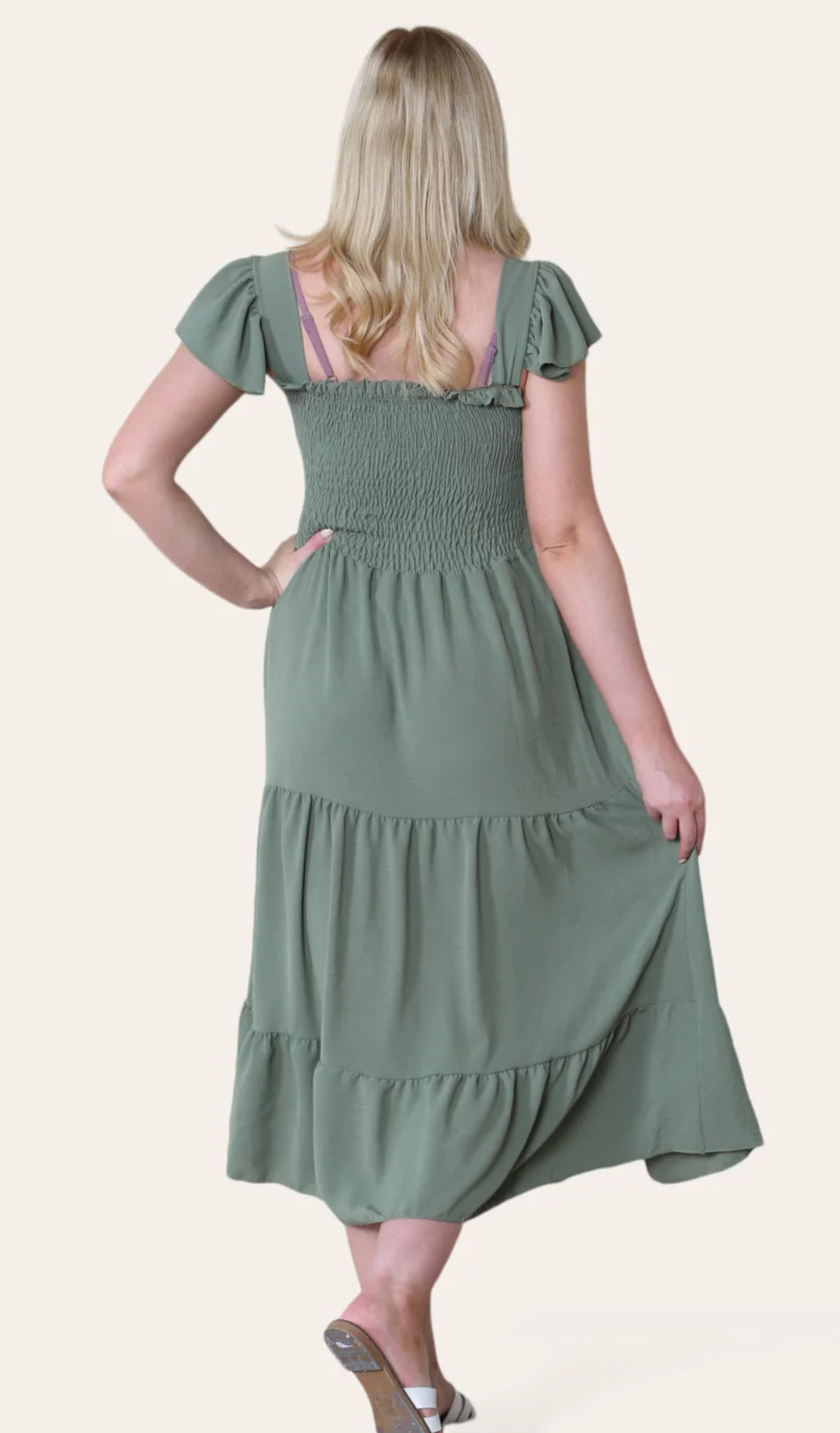 Frill Sleeve Dress - 2 colours