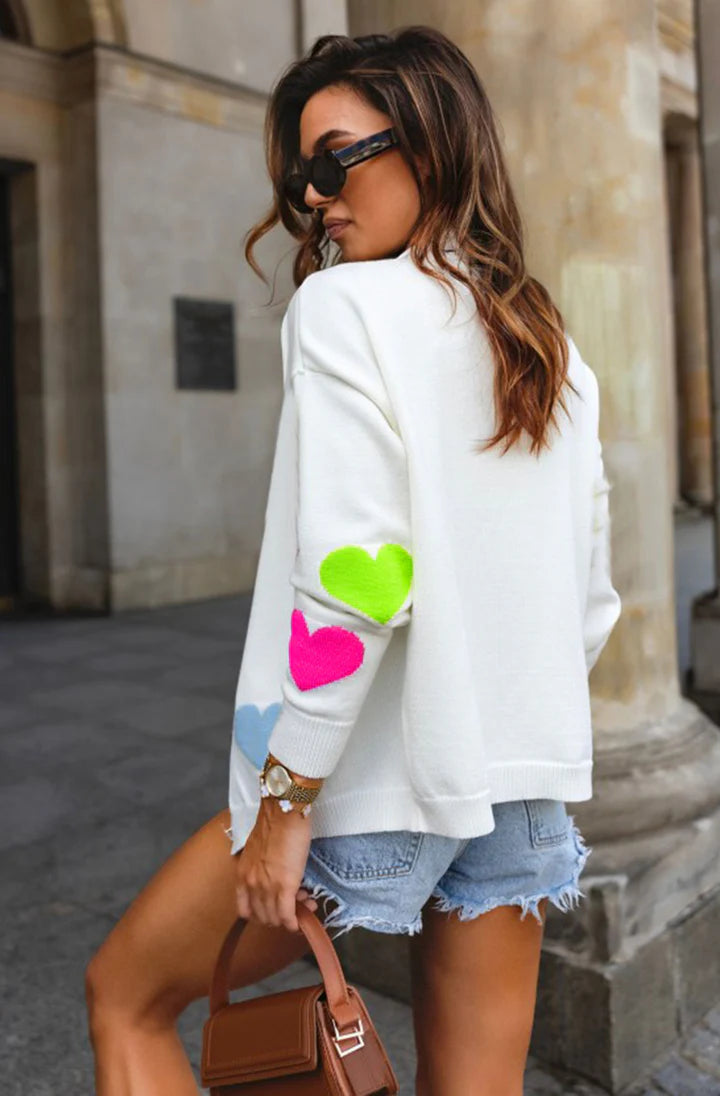 Love Heart Cardigan - Ivory