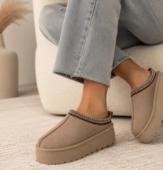 Platform Aztec Mules - Camel