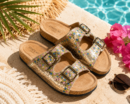 Buckle Sliders - Gold
