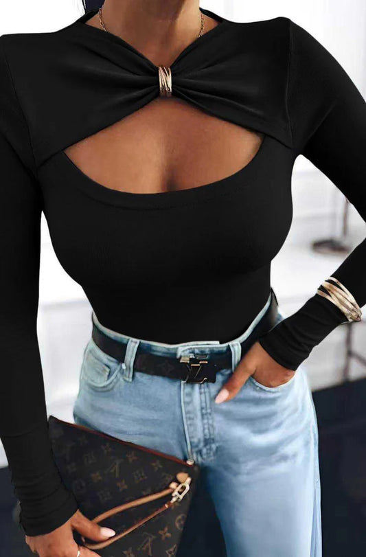 Ruched Top - Black