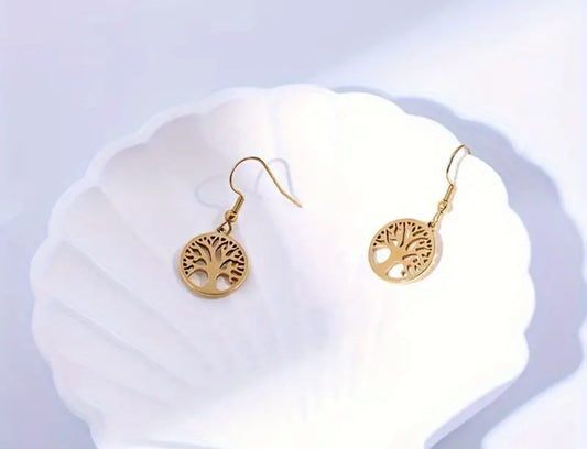 Tree Of Life Earrings - Gold