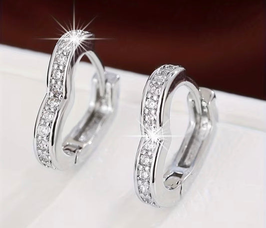 Diamante Silver Huggies