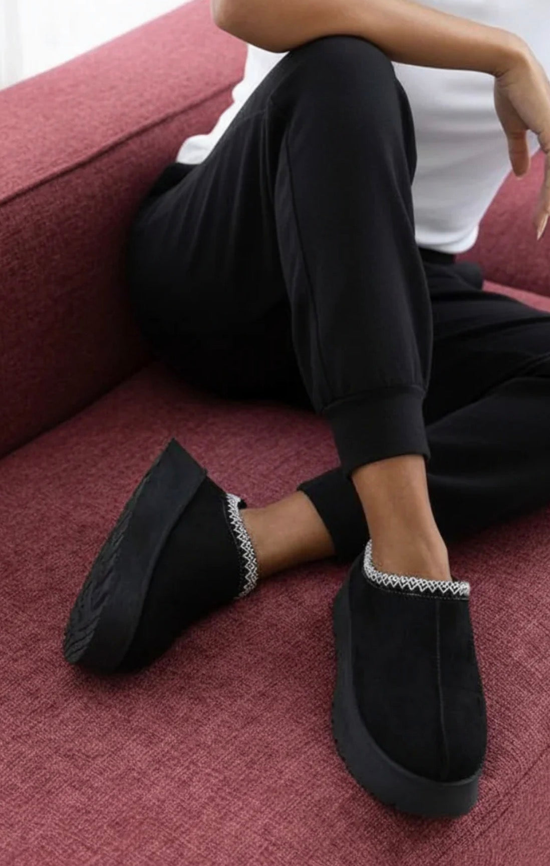 Platform Aztec Mules - Black
