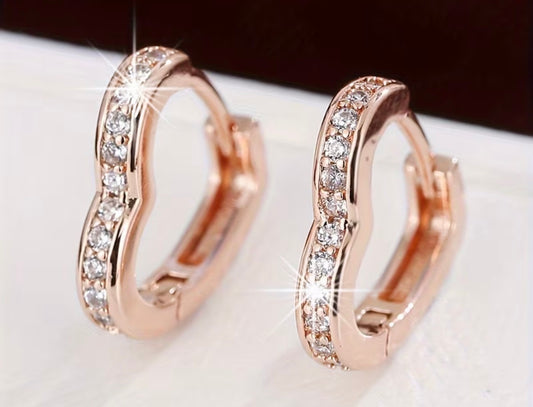 Diamante Rose Gold Huggies