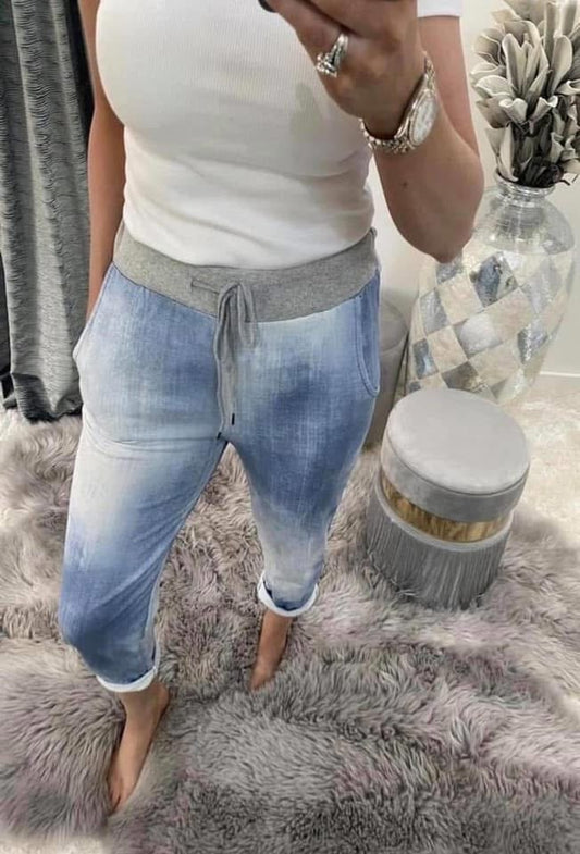 Denim Joggers - Light Denim