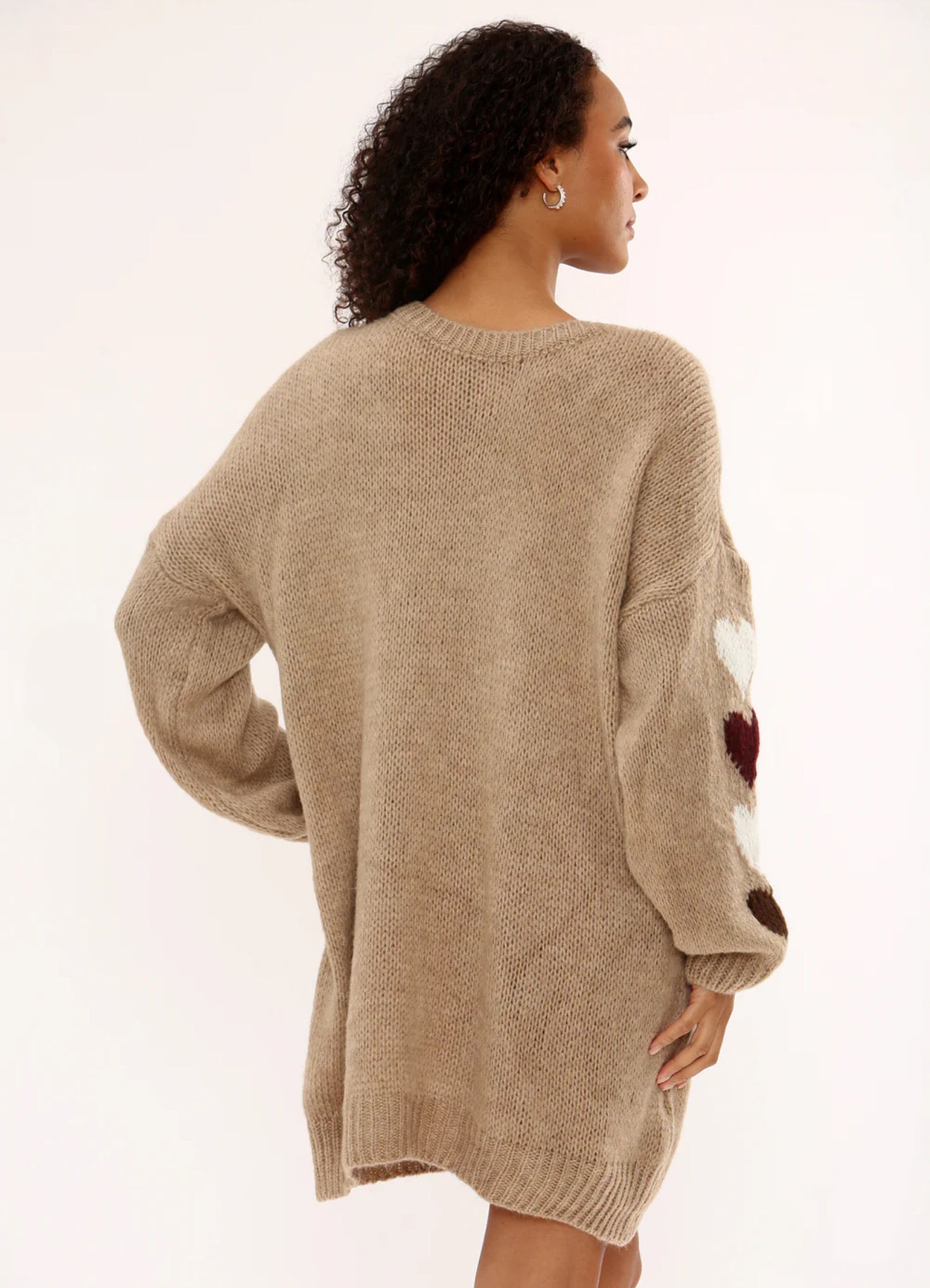 Love Heart Knit - Mocha