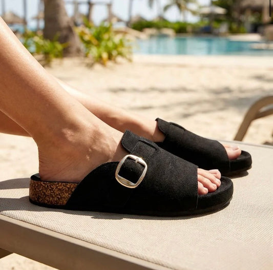 Prep Toe Mules - Black
