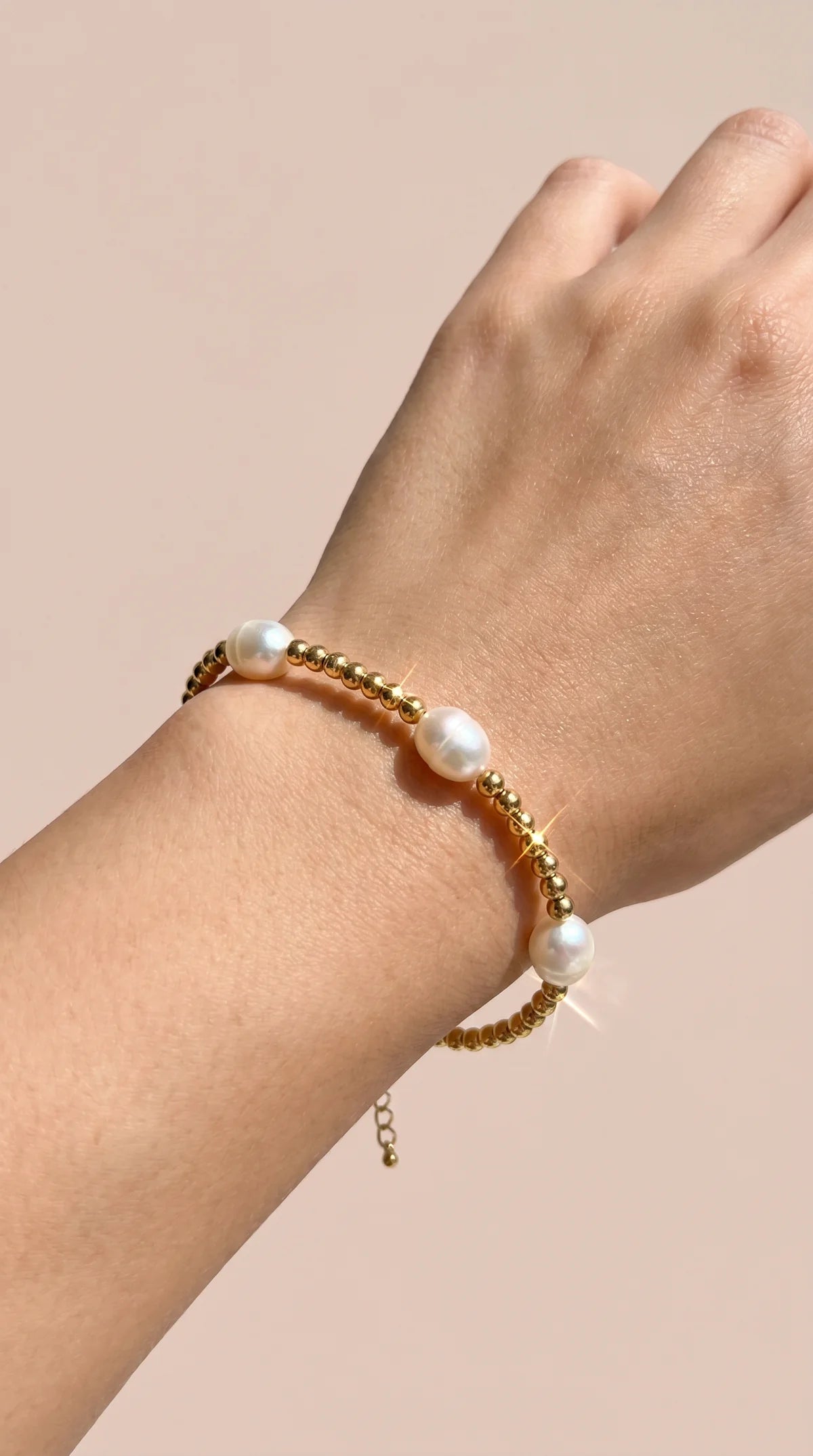 Freshwater Pearl Bracelet - Gold