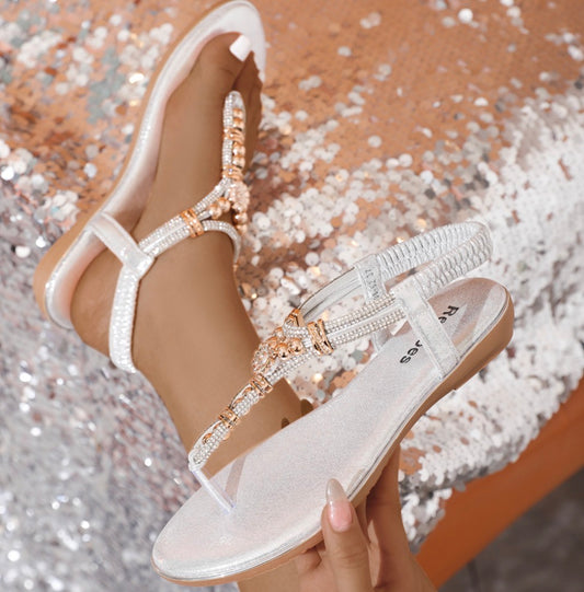 Diamante Sandals - Silver