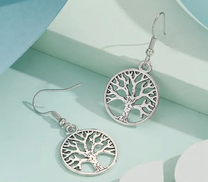 Tree Of Life Earrings - Silver