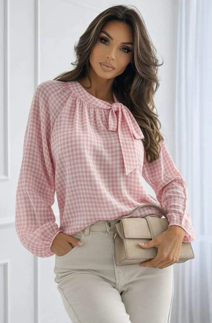 Gingham Blouses - Pink